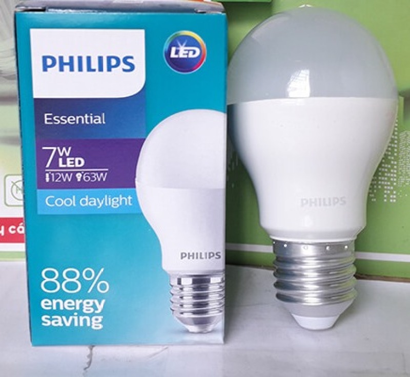 BÓNG LED BULB ESSENTIAL 7W PHILIPS ( Ánh sáng trắng)