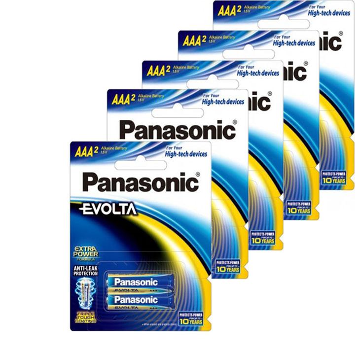 [HCM]COMBO 10 VỈ PIN PANASONIC AAA ALKALINE EVOLTA LR03EG 2B VỈ 2 VIÊN.