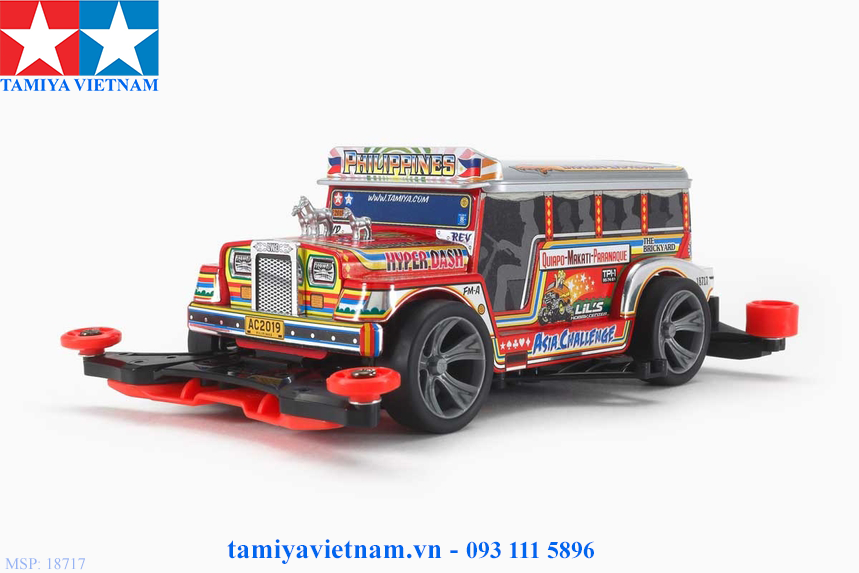 18717 Mô hình xe đua lắp ráp chạy bằng pin Mini 4WD Dyipne Jeepney