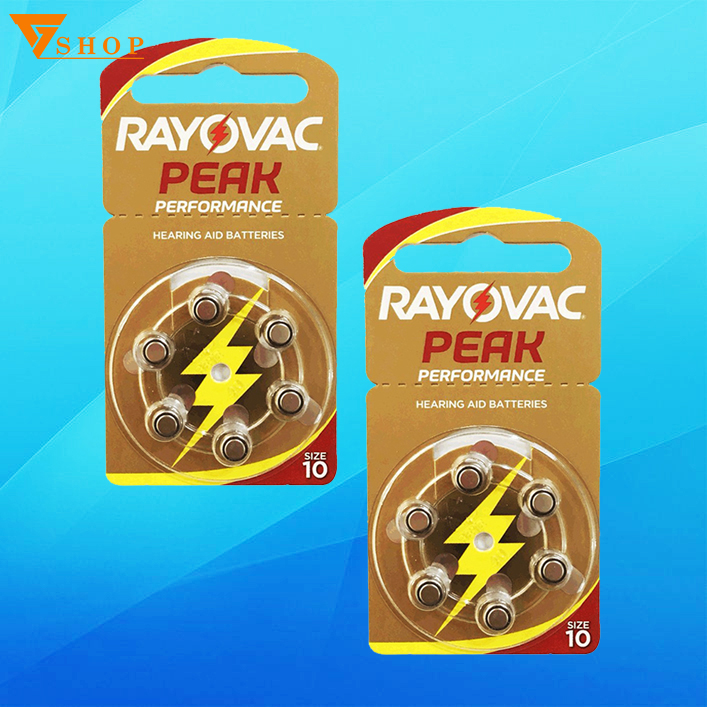 2 vỉ Pin máy trợ thính Rayovac PR70, Pin A10 ( vỉ 6 viên )