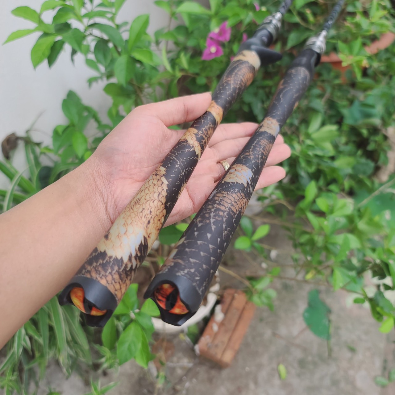 Cần Lure Vân Da Rắn Siêu Bạo Lực