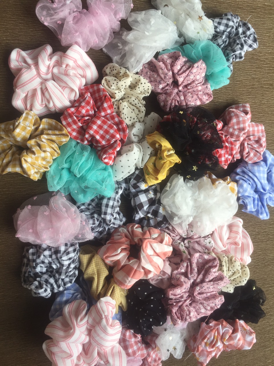 Cột tóc scrunchies dây buột tóc scrunchies vải cao cấp