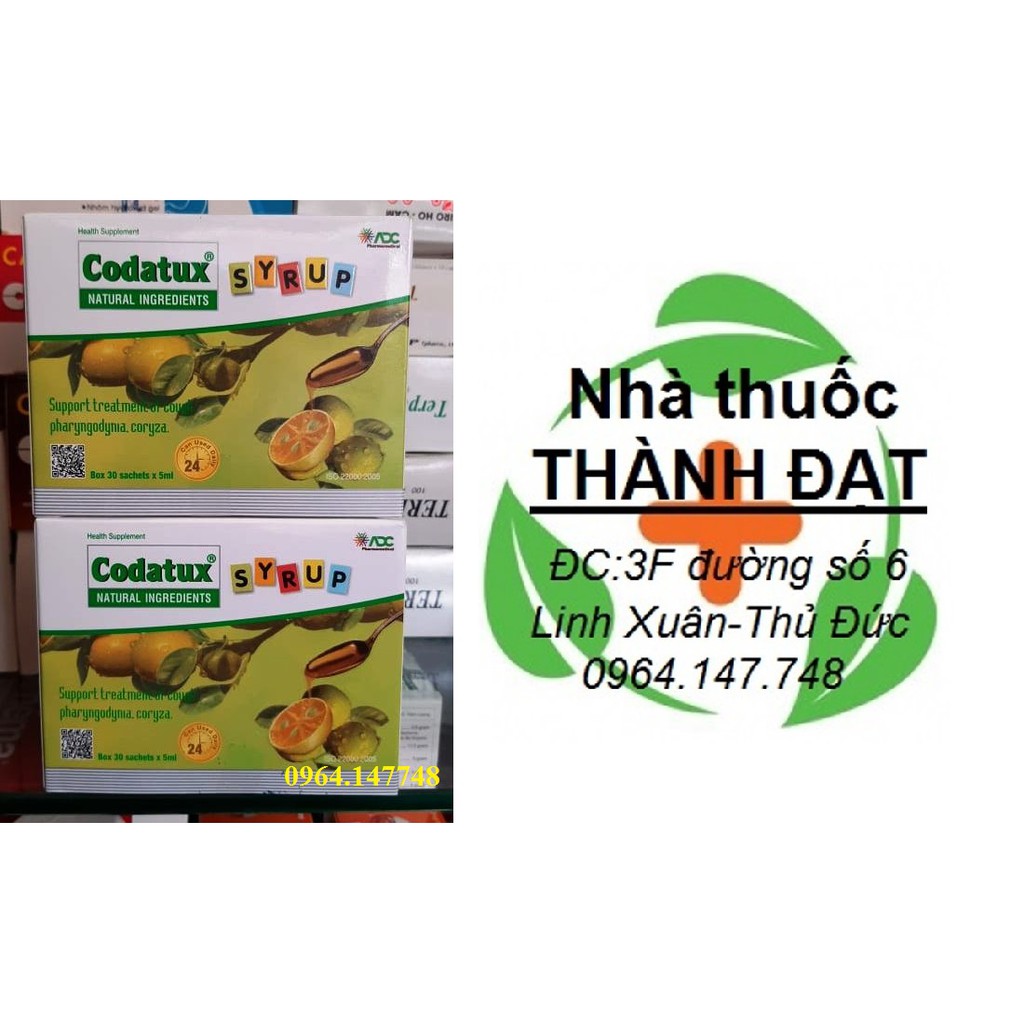 Codatux syrup gói hỗ trợ long đàm giảm ho, sản phẩm chất lượng, đảm bảo an toàn sức khỏe người dùng, vui lòng inbox shop để được hỗ trợ