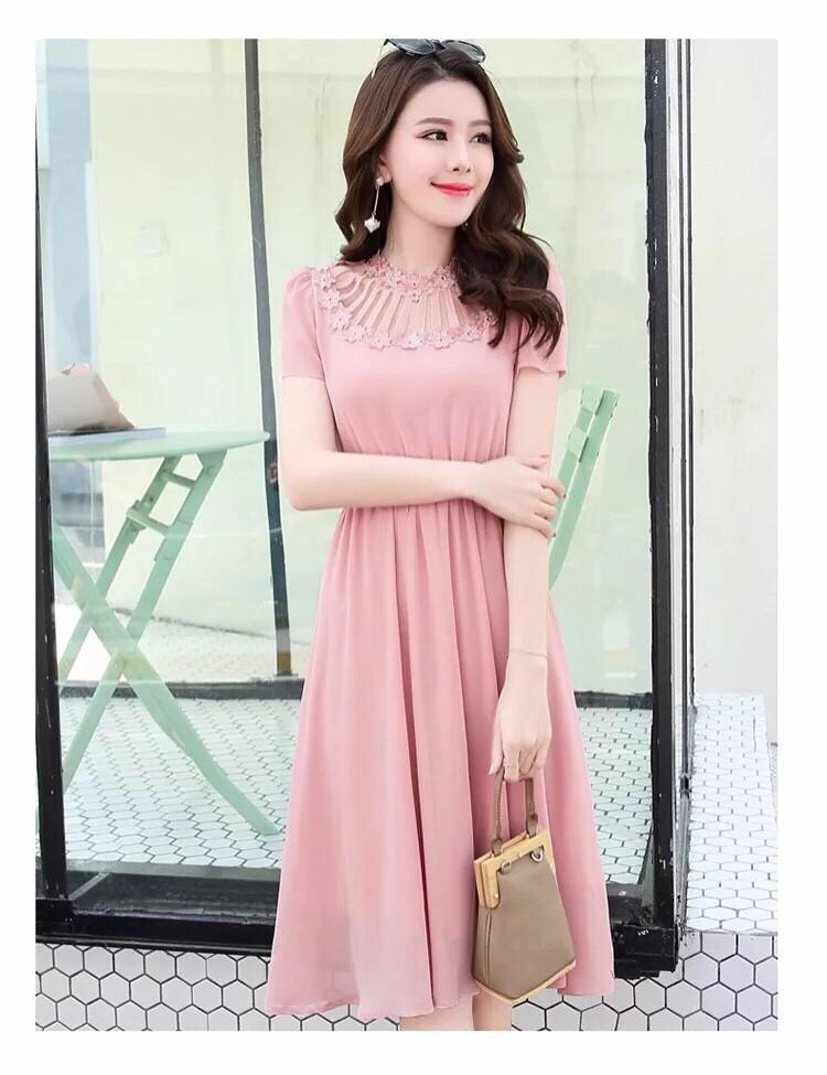 [HCM]Đầm xòe chiffon TinaD766