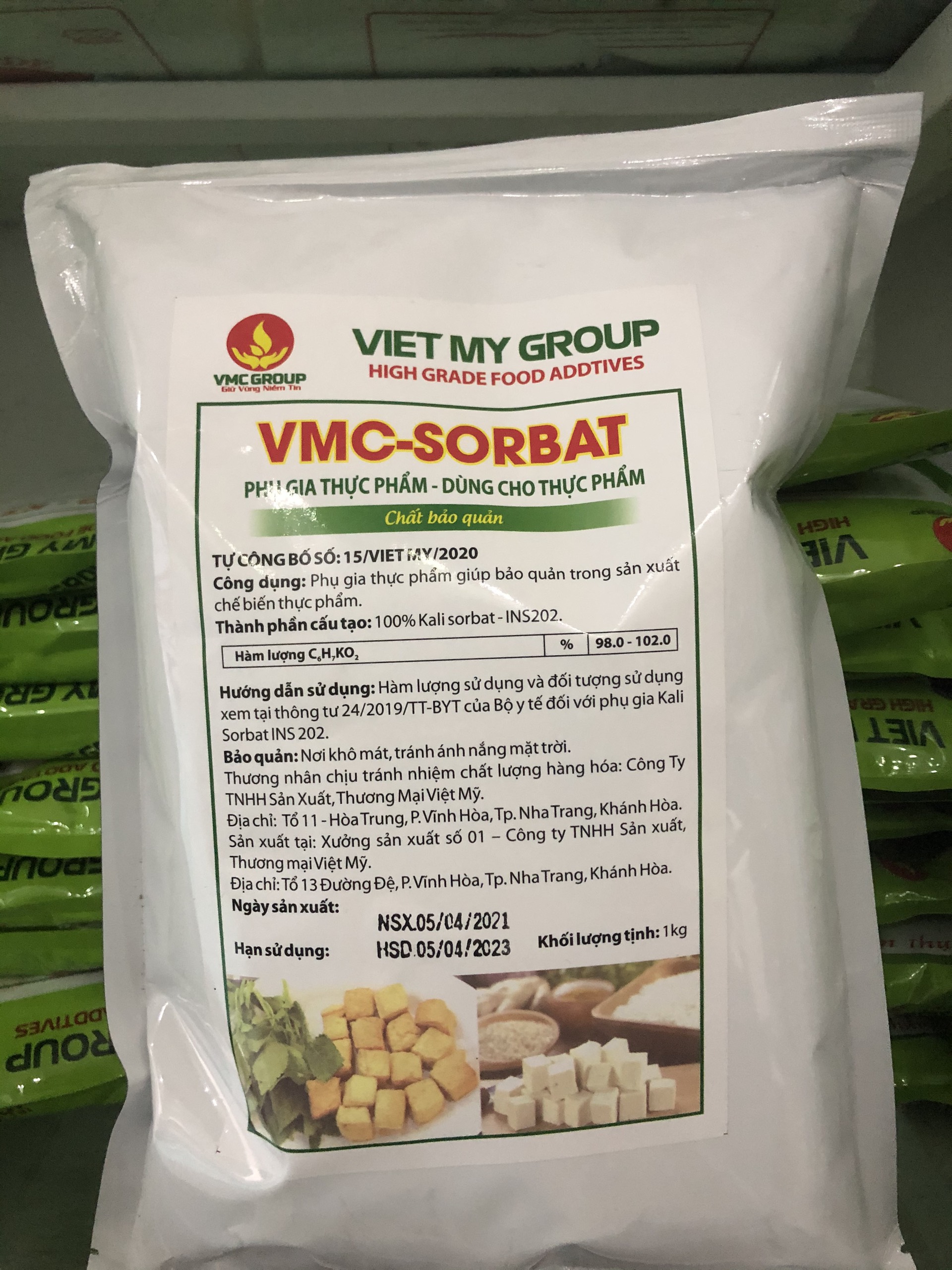 VMC Sorbat bảo quản AN TOÀN đạt chứng nhận ATTP