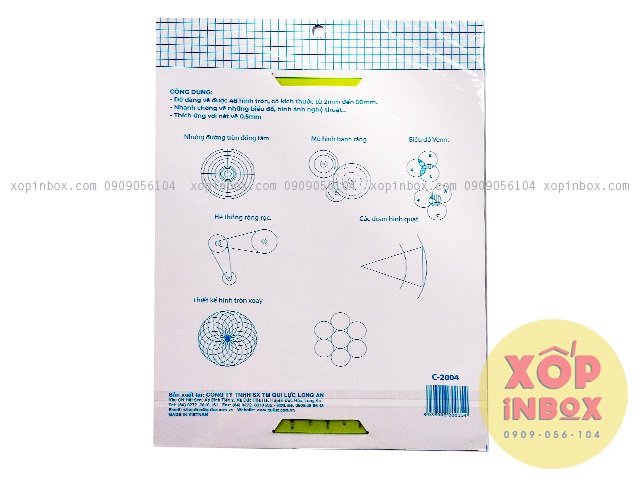 Thước lỗ tròn vẽ kỹ thuật Cicle Template C2004