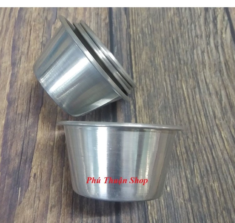 Combo 20 khuôn cupcake nhôm số 2, miệng 6.5 cm x đáy 4.5 cm x cao 3.5 cm