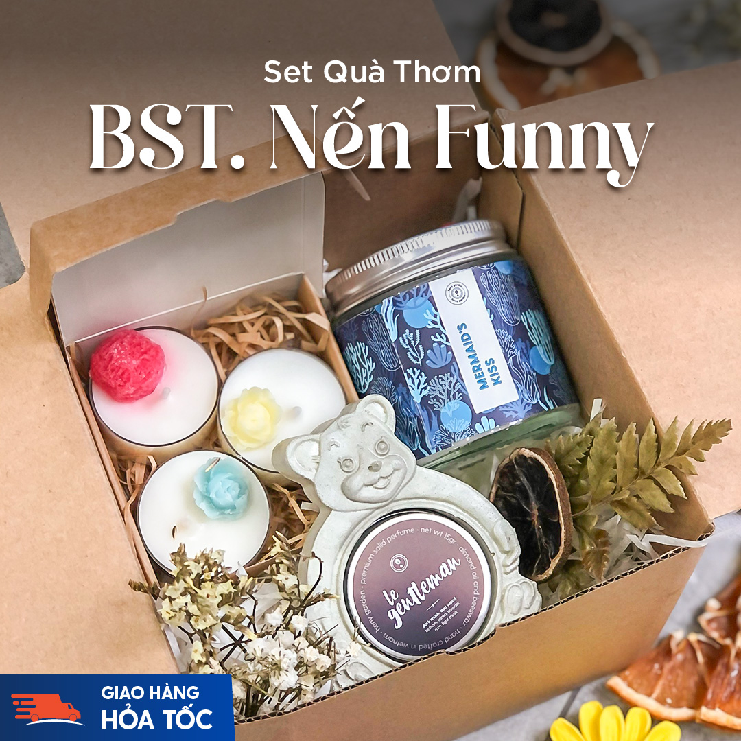 Set Quà Tặng Bạn Gái, Bạn Trai Ngày Sinh Nhật Nến Thơm Hạnh Phúc Funny