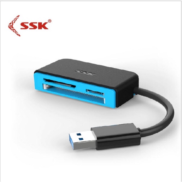 [Mã ELFLASH5 giảm 20K đơn 50K] Đầu đọc thẻ nhớ 2.0 và 3.0 đa năng SSK SCRM330 USB