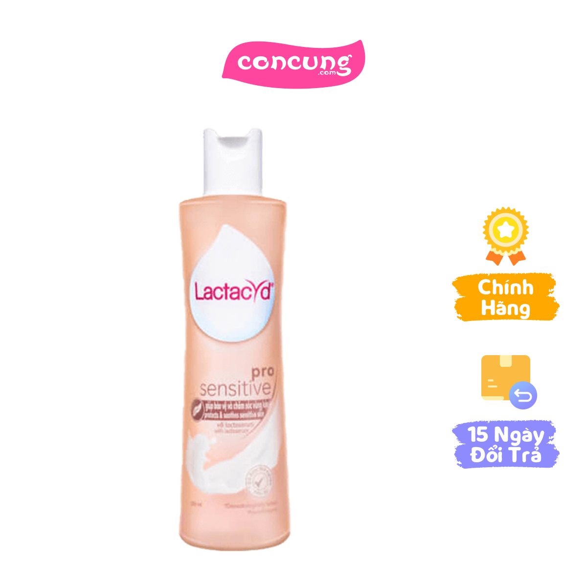 Dung dịch vệ sinh phụ nữ lactacyd dịu nhẹ pro sensitive 250ml