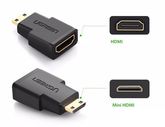 Đầu chuyển Mini HDMI sang HDMI (âm) Ugreen 20101