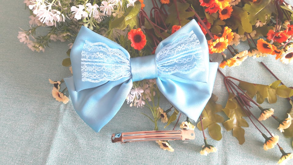 Kẹp tóc,nơ,cài,cột tocphu6 kiện tóc nữ .màu xanh da trời