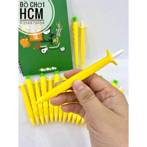 [DỄ THƯƠNG] Viết chì bấm hình trái chuối, trái thơm siêu dễ thương thu hút bé tập viết vẽ, bút chì bấm, bút chì ngòi