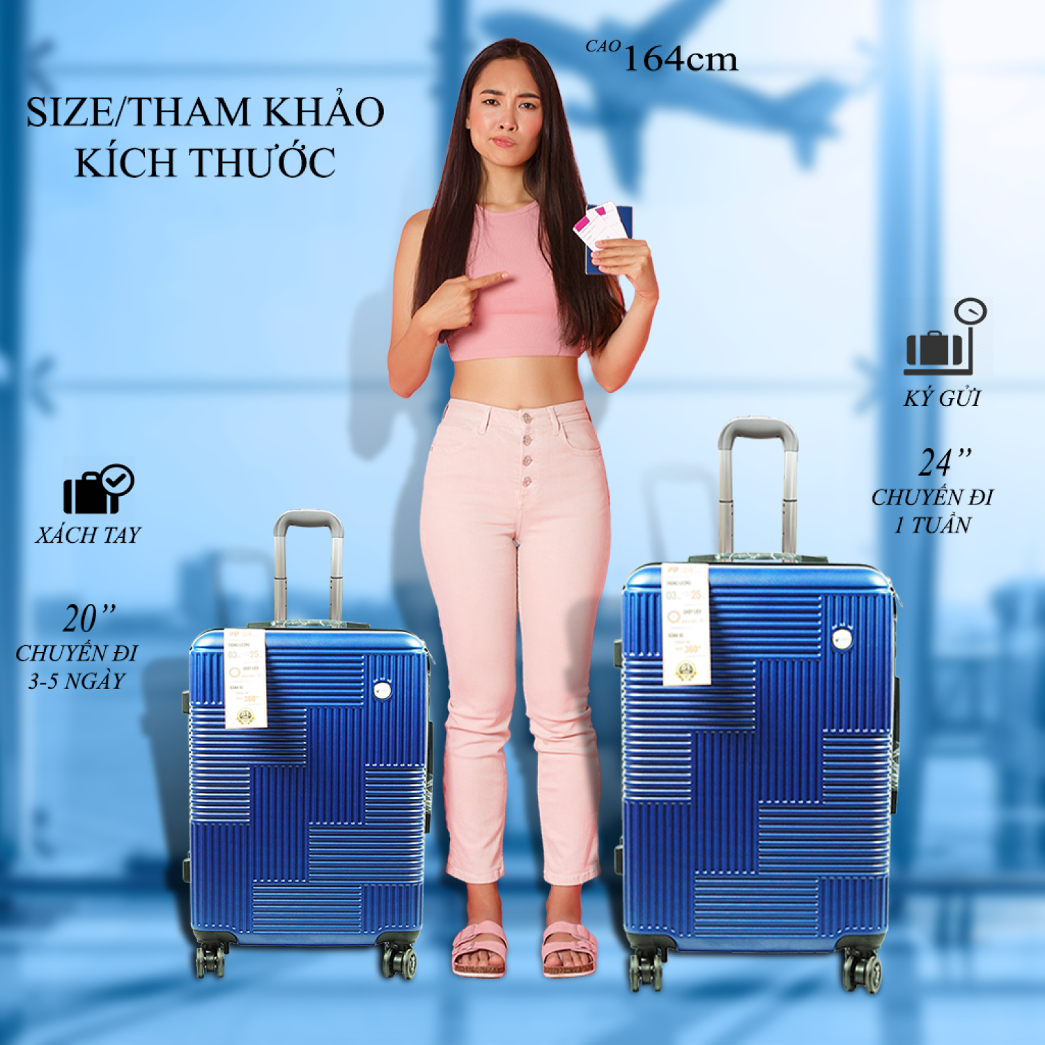 Vali kéo du lịch chịu lực tốt MIAGO 301