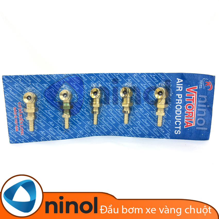 Đầu bơm xe đồng nối đuôi chuột