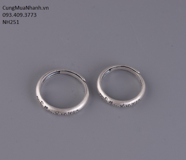 NHẪN KHẮC OM MANI PADME HUM TIẾNG PHẠN - NH251