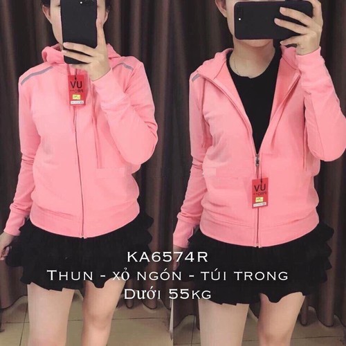 Áo khoác nữ da cá 4 chiều phối viền siêu hot