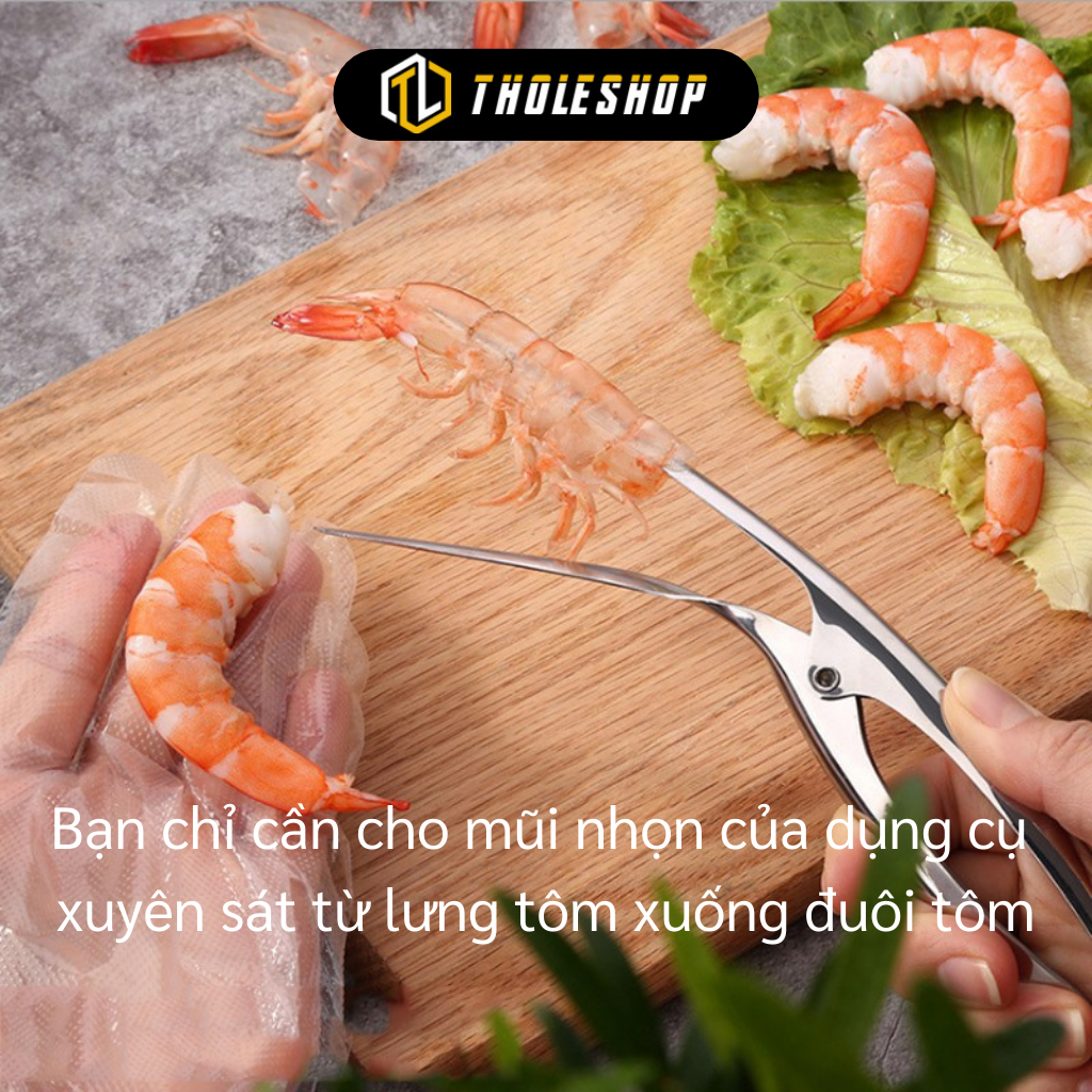 Dụng cụ tách vỏ tôm - Kẹp lột vỏ hải sản - Dụng cụ lọt vỏ tôm siêu nhanh - Dụng cụ rút chỉ tôm