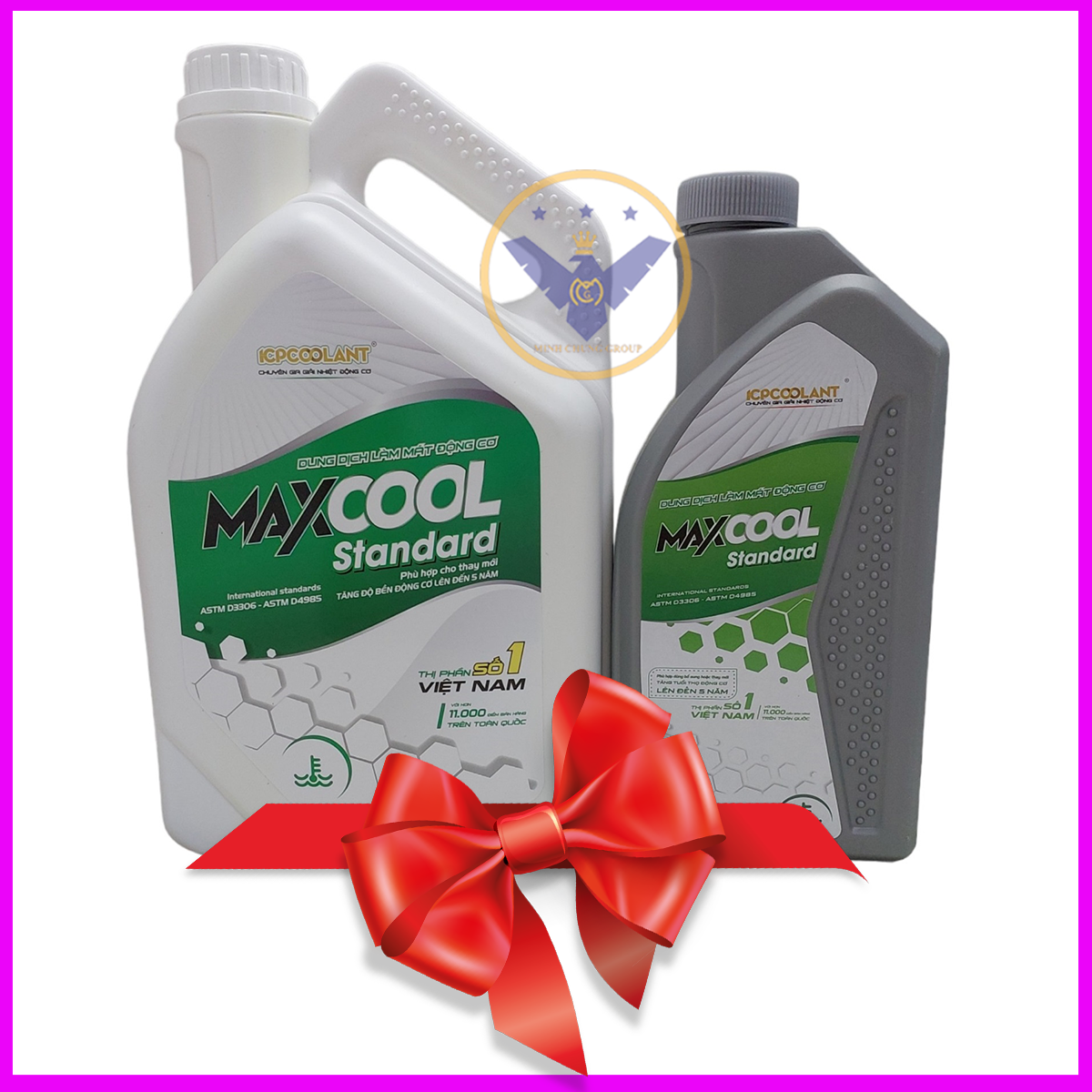 Combo nước làm mát động cơ ô tô maxcool stardard can 4l + 1l