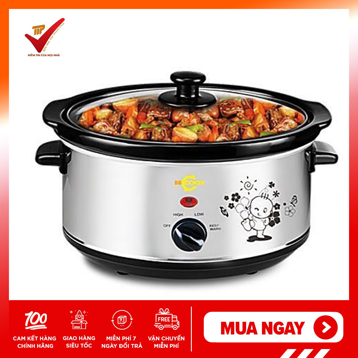 Nồi hầm đa năng BBCooker 3,5l - Hàn Quốc