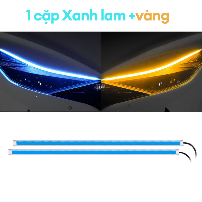 DRL Car Daytime running light White/Ice Blue Yellow two Colors headlight flow turn signal lamp auto light accessories
