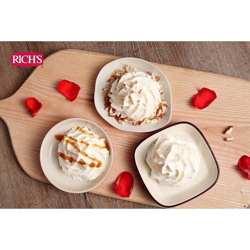 ▧ Kem pha chế Rich’s ICEHOT TOPPING chuyên làm bông kem