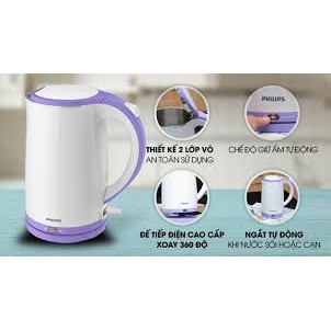 [FREESHIP MAX] [HCM]Bình đun siêu tốc Philips HD9312 1.7 lít