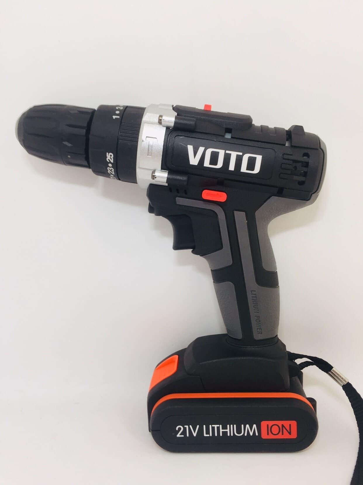 Pin 21V Máy Khoan VOTO Đời 2019 Chân 18mm