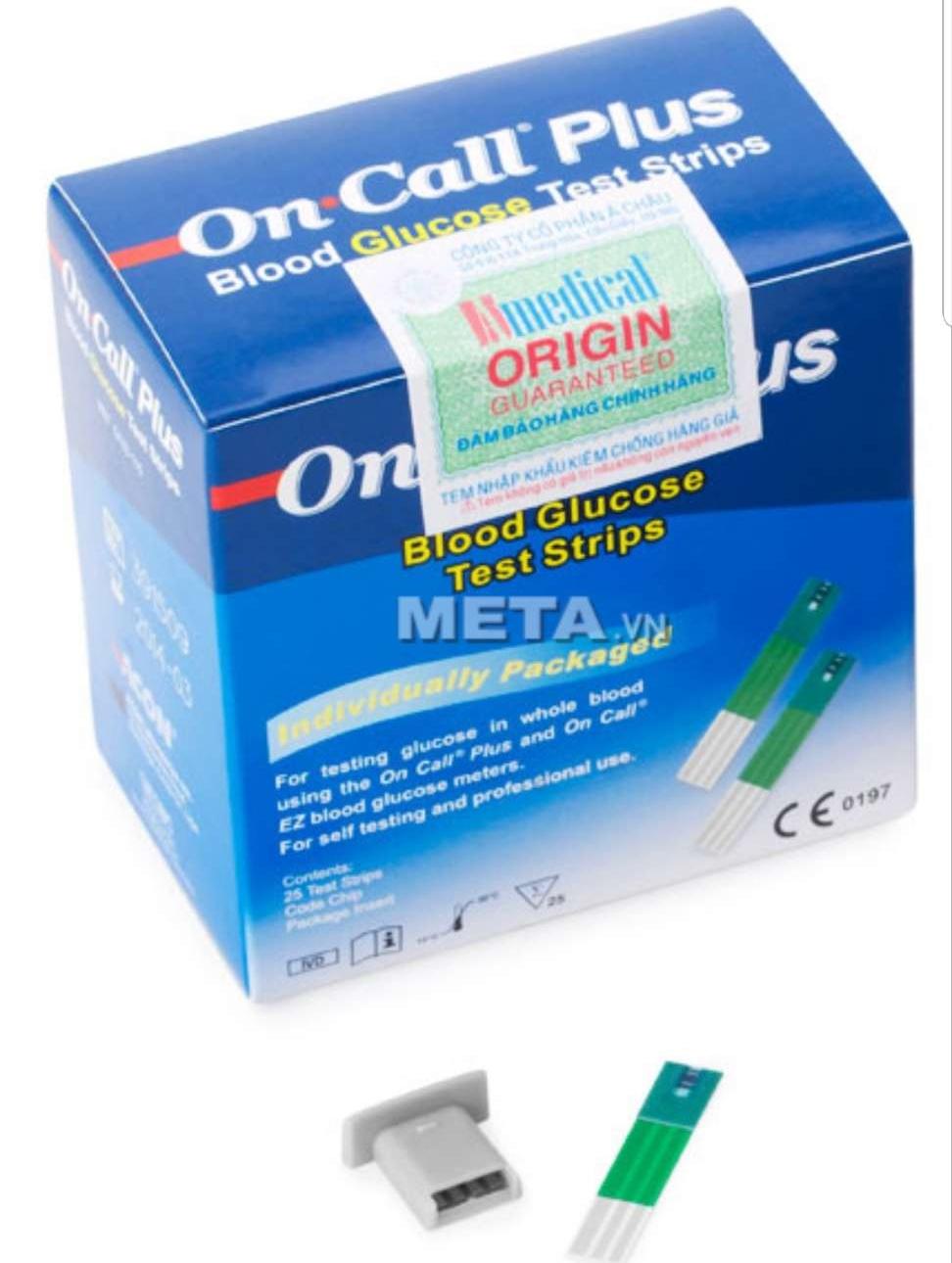 Que thử đường huyết On-call plus (vỉ 25 que)