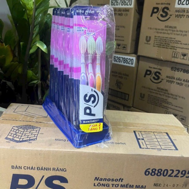 Bộ 3 bàn chải P/S lông tơ mềm mại