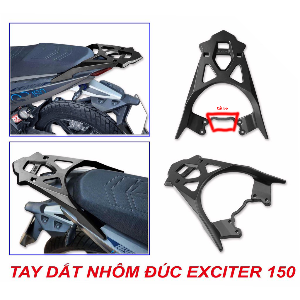 Cảng sau - tay dắt sau - baga sau nhôm đúc nguyên khối gắn như zin cho YAMAHA Exciter 150. chịu tải dưới 100kg