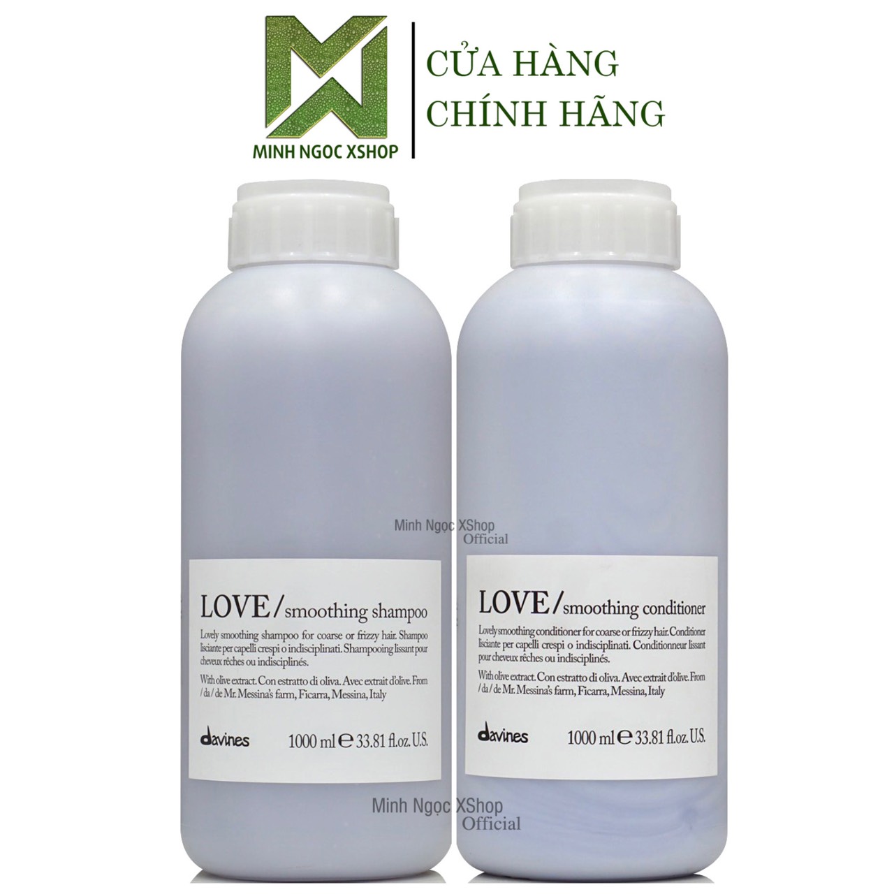Dầu gội xả siêu mượt davines love smoothing 250ml - 1000ml
