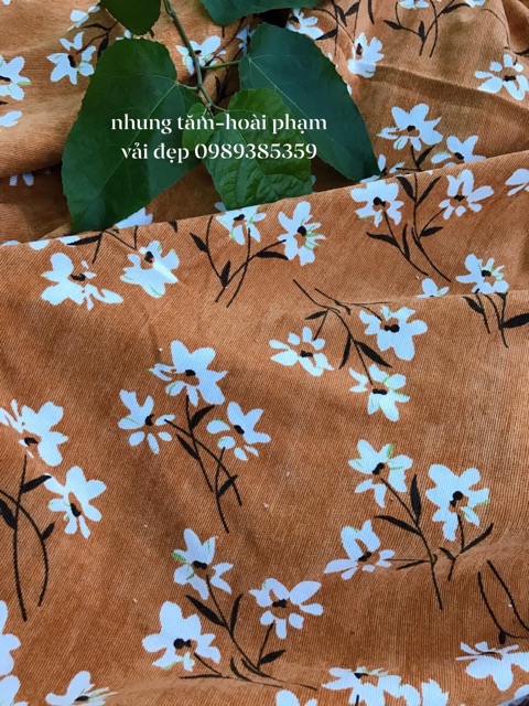 vải nhung tăm hoa lily