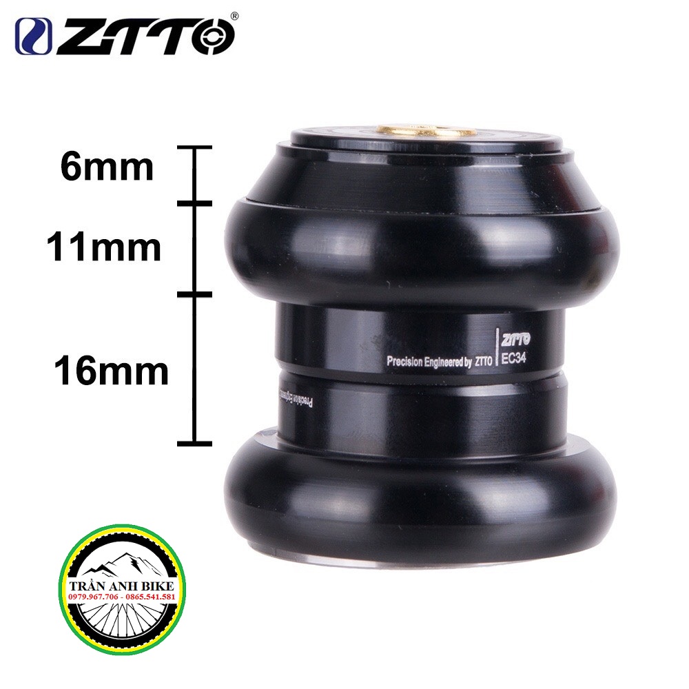 Chén Cổ Bát Phốt Thả Bạc Đạn Xe Đạp ZiTTO 3434S 34mm