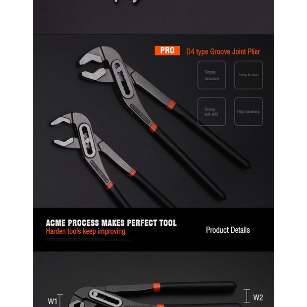 Kìm Mỏ  Harden Quạ 10" Và 12" - Kềm Đa Năng