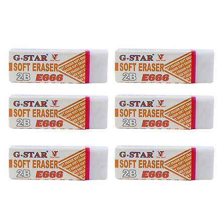Hộp 12 Cục Gôm Tẩy Chì Gstar E-666