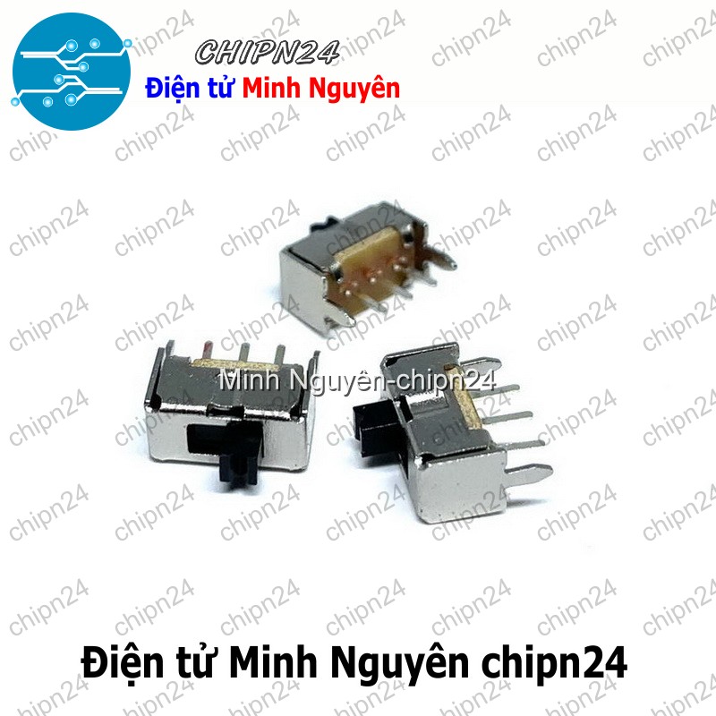 [5 cái] (K85) Công Tắc Gạt 2mm SS12D07 VG2 Thẳng (3 chân 2 vị trí) - HH005724