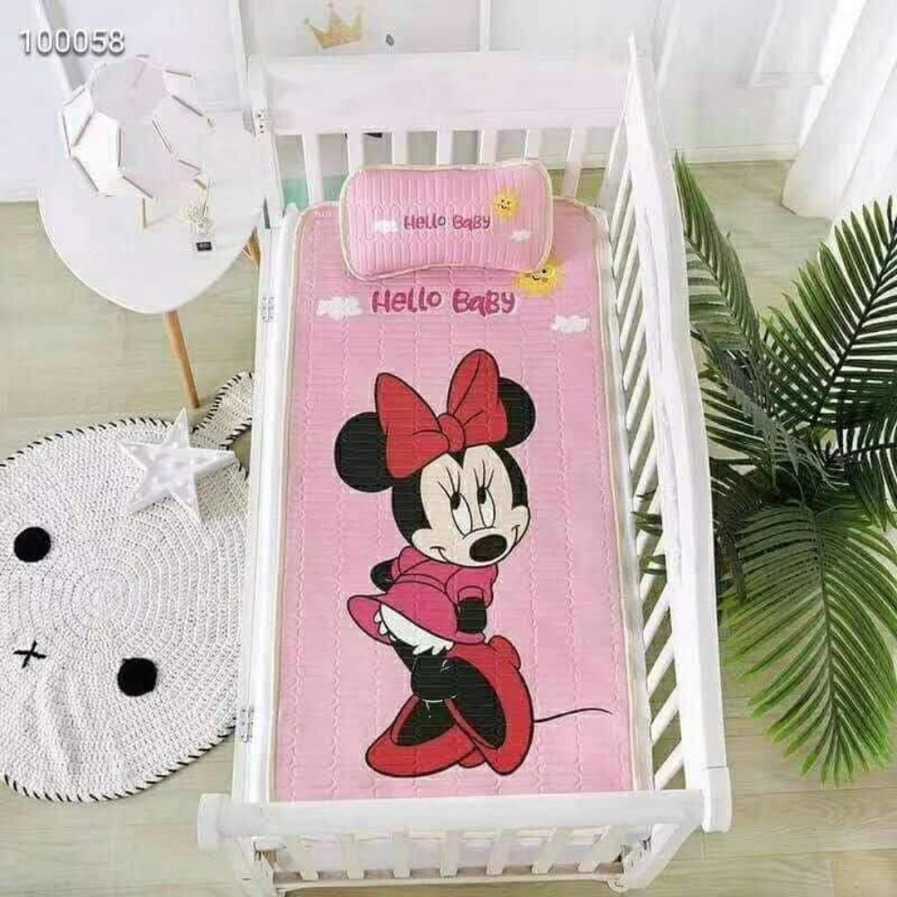 CHIẾU CAO SU NON KÈM VỎ GỐI CHO BÉ