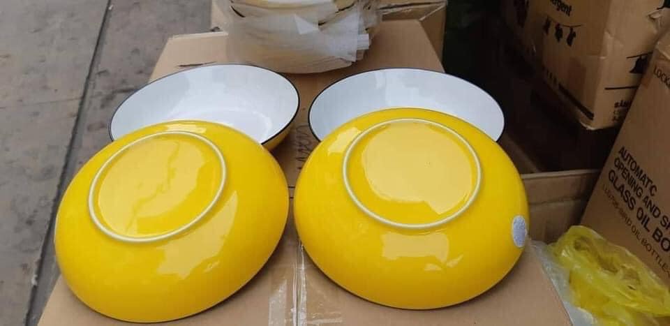 Set 2 dĩa sứ sâu lòng pastel cao cấp 20cm