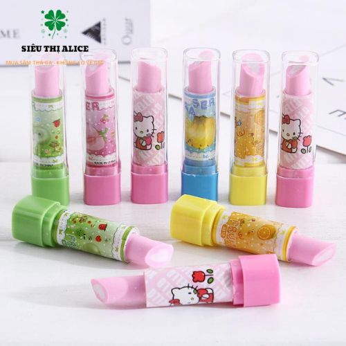 Tẩy Bút Chì Hình Thỏi Son Hello Kitty - Gôm Bút Chì Độc Đáo
