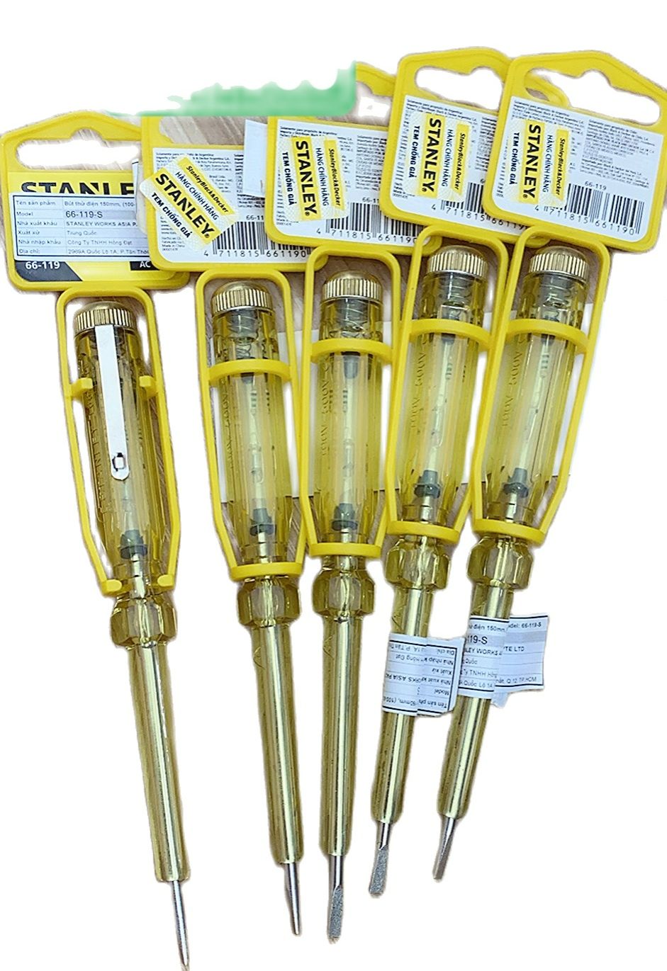 Bút thử điện Stanley chính hãng 150mm (100-500V)