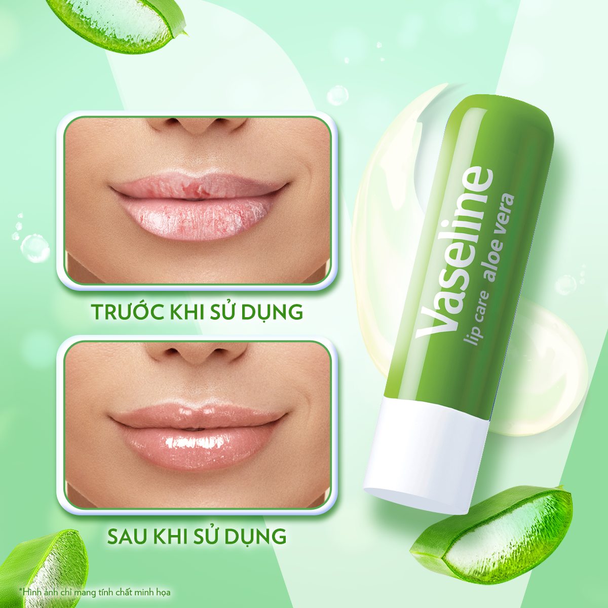 Son dưỡng môi Vaseline Lip Care Lô Hội dạng thỏi 4.8g