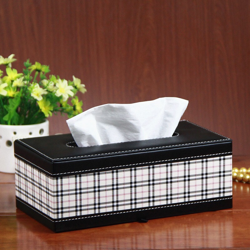 Hộp đựng khăn giấy bọc da cao cấp