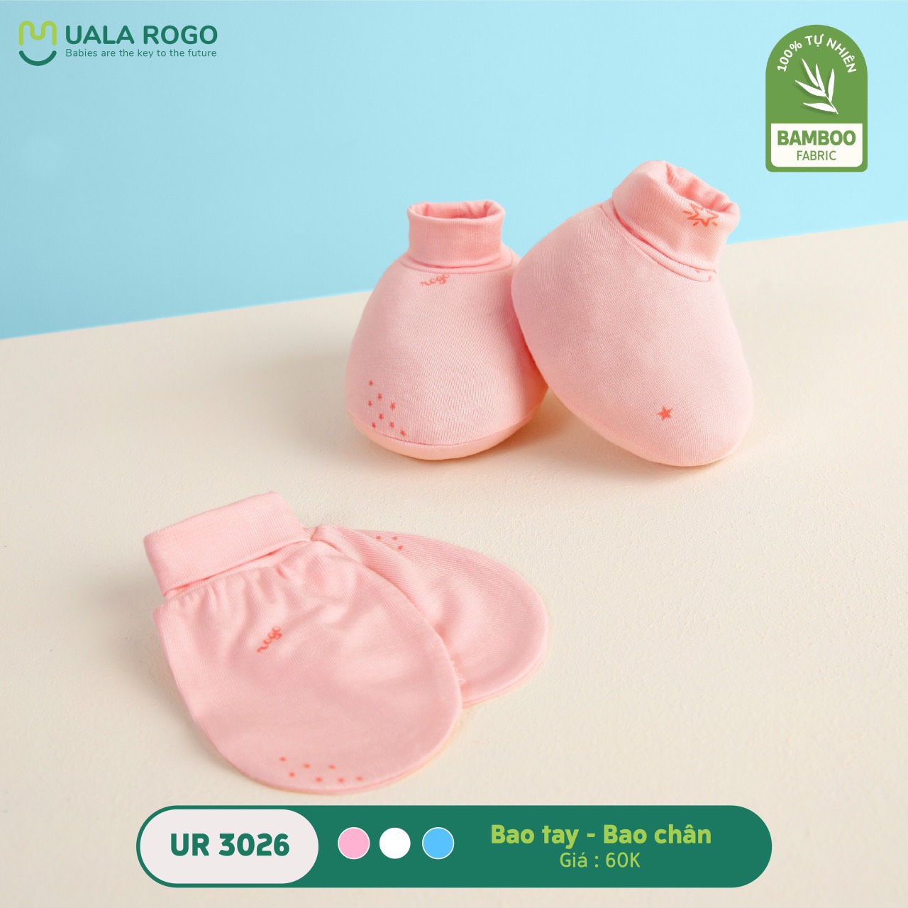 Set bao tay bao chân, mũ , yếm Uala Rogo
