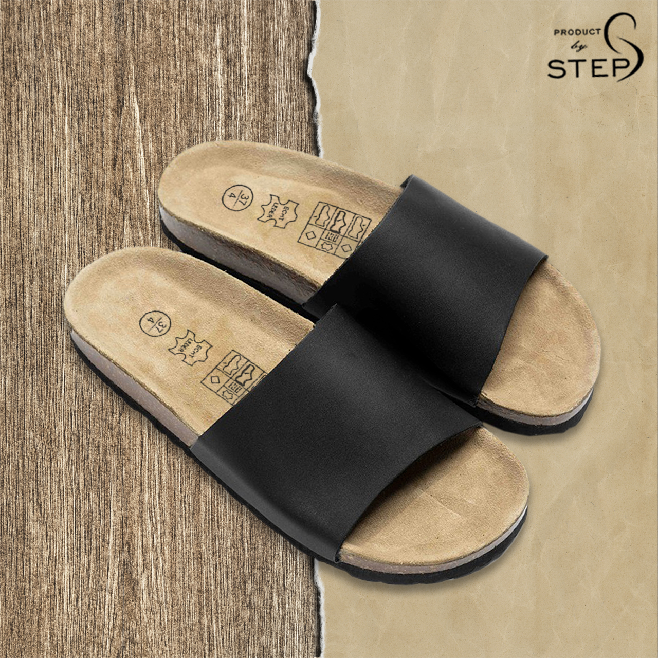 Dép đế trấu Da thật quai ngang (size 35-45)