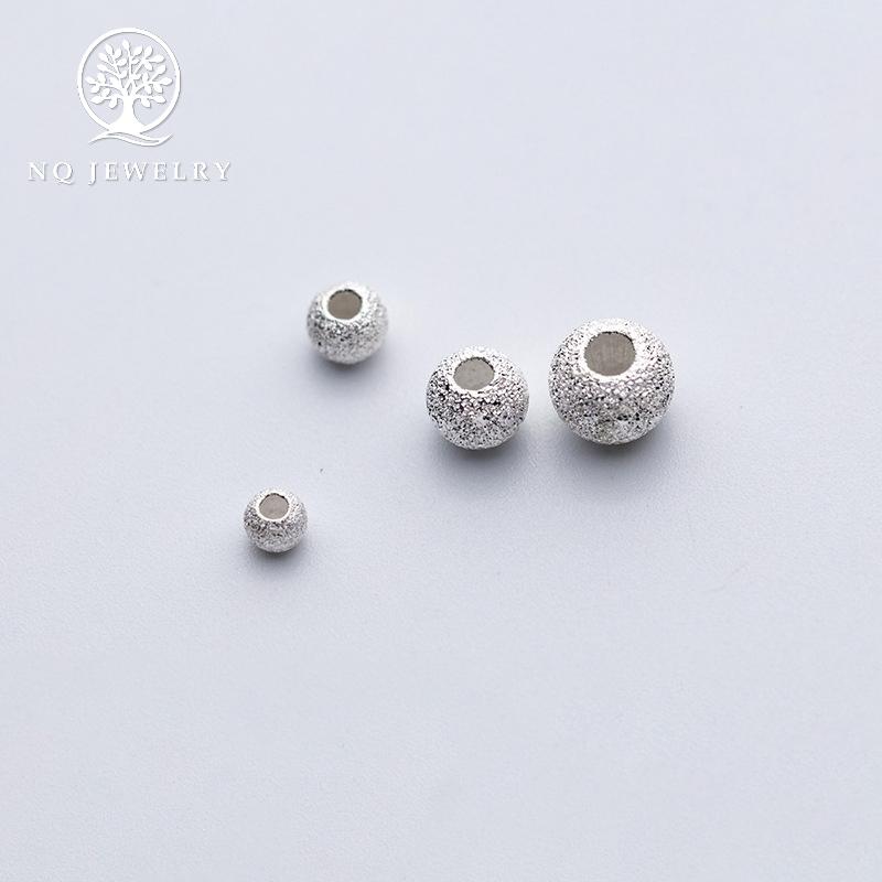 Combo 4 charm bi bạc họa tiết xỏ ngang - NQ Jewelry
