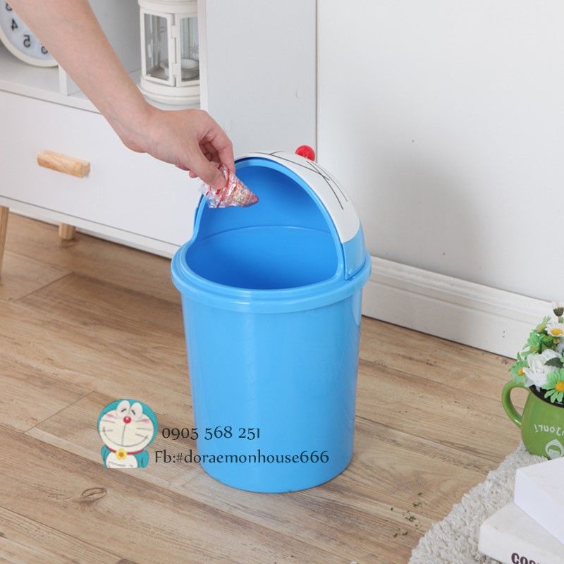 💎THÙNG RÁC NẮP LẬT DOREMON