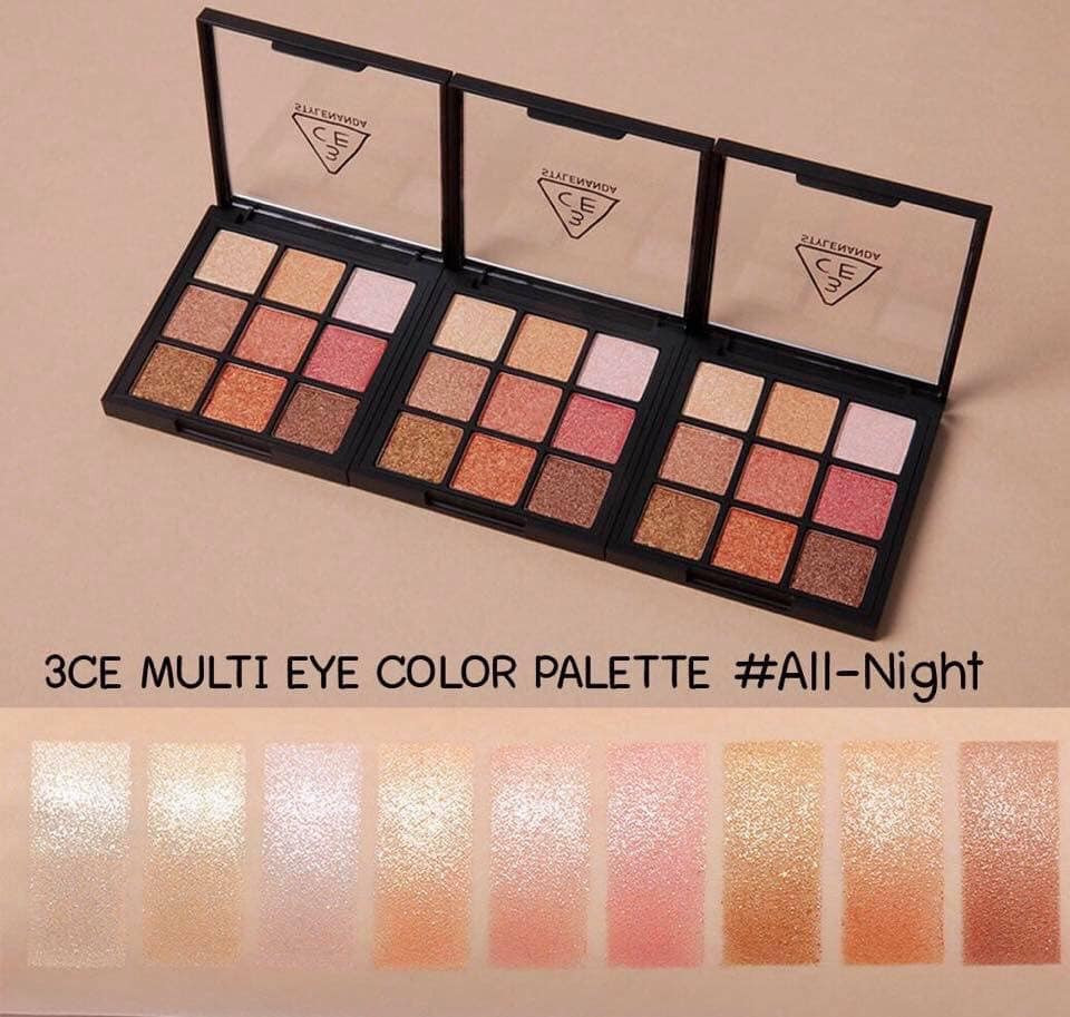 Bảng Phấn Mắt 9 Ô 3ce Multi Eye Color Palette- #All Nighter