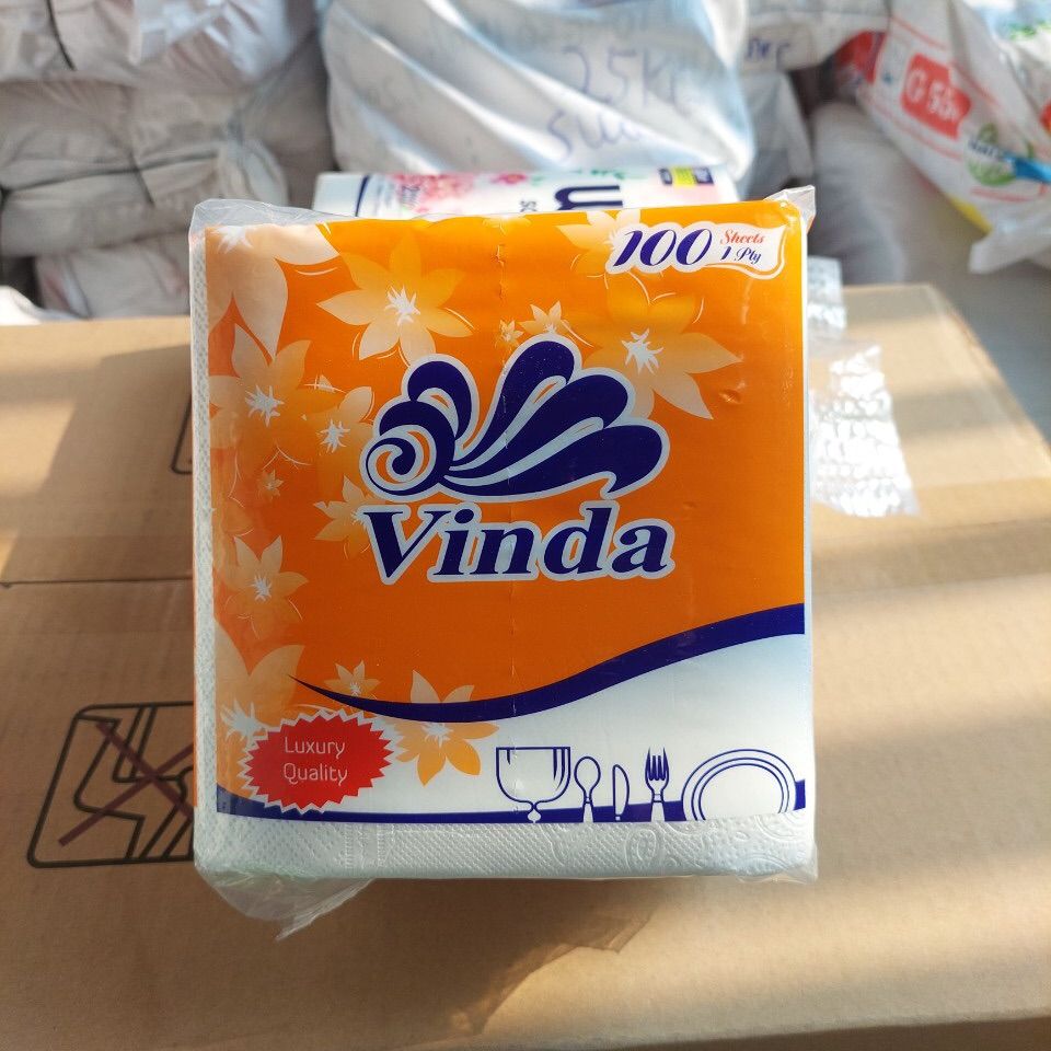 Khăn giấy napkin cao cấp Vinda (100 tờ, 330x330mm)