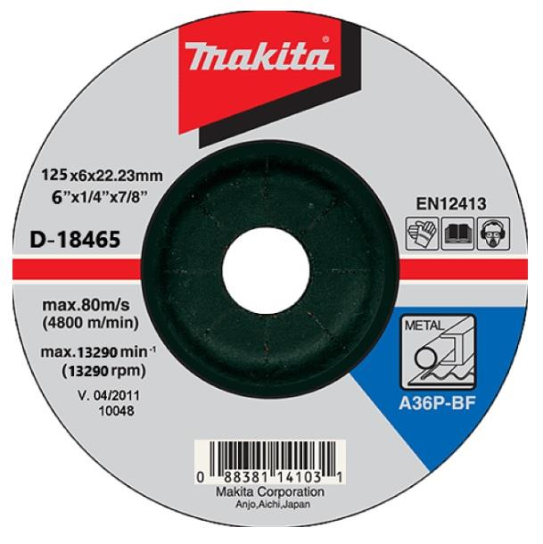1 x đá mài sắt 125x6x22,2mm makita d-18465